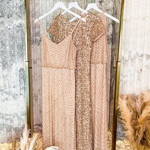 Adrianna Papell Beaded Dress - Blush Size 4